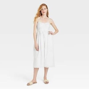 A New Day Eyelet Sundress Large in White